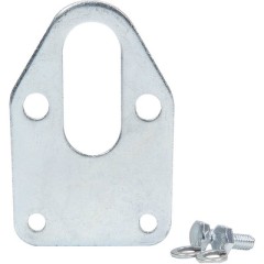 Fuel Pump Mounting Plate, Steel, Clear Zinc, Small Block Chevy, Each