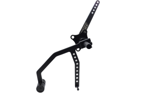Pedal Assembly, Gas, Adjustable, Straight Foot Box Mount, Aluminum, Black, Universal, Each