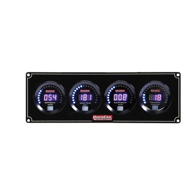 Gauge Panel Assembly, Digital, Oil Pressure / Water Temperature / Fuel Pressure / Tachometer, Black Face, Kit. - QCP-67-3042