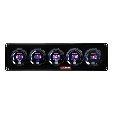 Gauge Panel Assembly, Digital, Oil Pressure / Water Temperature / Fuel Pressure / Water Pressure / Tachometer, Black Face, Kit. - QCP-67-4056