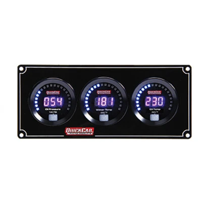 Gauge Panel Assembly, Digital, Oil Pressure / Water Temperature / Oil Temperature, Black Face, Kit. - QCP-67-3011