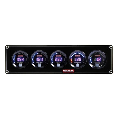 Gauge Panel Assembly, Digital, Oil Pressure / Water Temperature / Oil Temperature / Voltmeter / Tachometer, Black Face, Kit. - QCP-67-4057