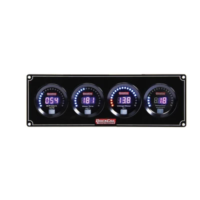 Gauge Panel Assembly, Digital, Oil Pressure / Water Temperature / Voltmeter / Tachometer, Black Face, Kit. - QCP-67-3047
