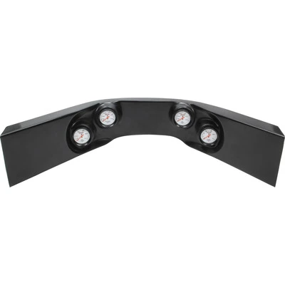Gauge Panel Assembly, Extreme, Fuel Pressure / Oil Pressure / Oil Temperature / Water Temperature, 2-5/8 in Diameter, White Face, Warning Light, Fiberglass, Black, Kit. - QCP-61-7724
