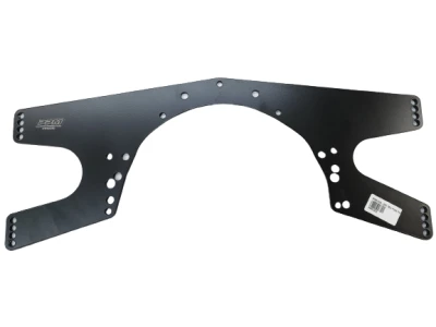 GRT (Pre 2011) Mid Plate, 5/8in. Offset, Chevy and Ford Bolt Pattern, 1/2in. Adjustments, Black, 1/4in. Aluminum, Each. - PPM1310