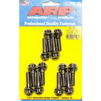 Header Bolt, 8 mm x 1.25 Thread, 1.181 in Long, 12 Point Head, Chromoly, Black Oxide, GM LS-Series, Set of 12. - ARP134-1202
