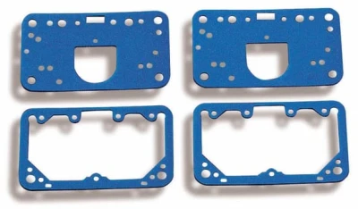 Holley Model 4150 Fuel Bowl and Metering Block Gasket Reusable Fuel Bowl and Metering Block Gaskets, Blue Non-Stick, 2 Of PN 108-89, 2 of PN 108-83 - HOL108-200
