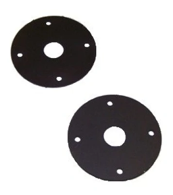 Scuff Plates, Hood Pin, 2.5 in OD, .5 in ID, Black Anodized, Aluminum, Pair - PPM64-212