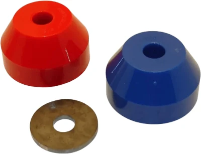 Large Poly Bushing Kit, 1 Red Bushing 80 Durometer, 1 Blue Bushing 70 Durometer, 1 Steel Washer, 5 in. x 3.345 in. - BSB7650-12RB