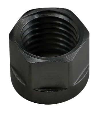 Light Weight Jam Nut, 1-8 Thread, 1-1/4in. Diameter, Black, Steel, Each. - BSB7452