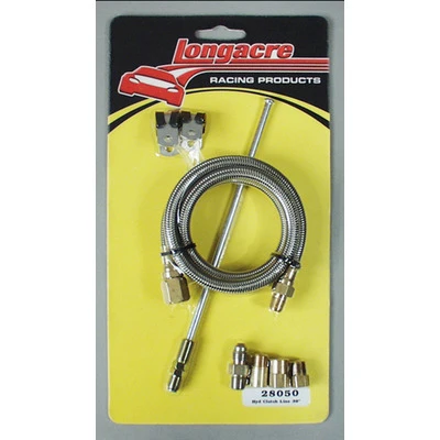 Clutch Line Kit, Braided Stainless / Steel, 4 AN, Assorted Fittings / Installation Hardware, Kit - LON52-28050