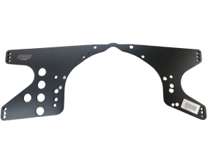 Longhorn Mid Plate, Chevy and Ford Bolt Pattern, 1/2in. Adjustments, Black, 1/4in. Aluminum, Each.