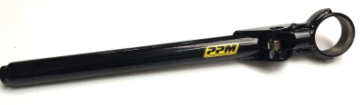 Lower Control Arm, 2 pc, Solid Rod Eye, 19 in, Screw In, Drop Shock Mount, 3/4 end, Steel, Powercoated Black - PPM16519-S