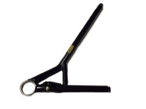 Lower Control Arm, LF,1 pc, Screw In Ball joint, Barry Wright, 15 in, Powercoated Black, Steel, 3/4 RH