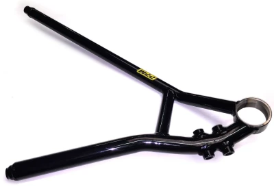 Lower Control Arm, RF,1 pc, Screw In Ball joint, Mastersbilt GEN X, 19-1/8 in, Dbl Drop Shock Mount,  Powercoated Black, Steel, 5/8 RH - PPM16519-S1PCMX
