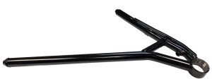 Lower Control Arm, RF,1 pc, Screw In Ball joint, Pre 18 CVR, 19 in, Drop Shock Mount,  Powercoated Black, Steel, 5/8 RH