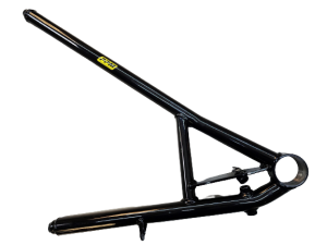 Lower Control Arm, RF,1 pc, Screw In Ball joint, Warrior 1G, 19-1/2 in, Drop Shock Mount Powercoated Black, Steel, 5/8 RH