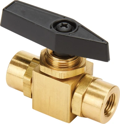 Shutoff Valve, Brake Shutoff, Manual, 1/8 in NPT Female to 1/8 in NPT Female, 1-3/4 in Length, Brass, Natural, Each - PPMB42F2