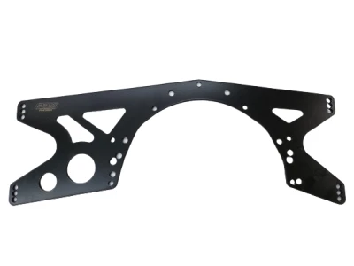 Mastersbilt Smackdown (2004 & Older) Mid Plate, Chevy and Ford Bolt Pattern, 1/2in. Adjustments, Black, 1/4in. Aluminum, Each. - PPM1310SO