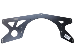 Midplate, Engine, Mastersbilt Smackdown (2005 & Up) 1 in. Raised Mid Plate, Chevy & Ford Bolt Pattern, 1/2 in. Adjustments, Black Powdercoated, 1/4in. Aluminum, Each.