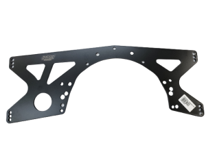 Midplate, Engine, Mastersbilt Smackdown (2005 & Up) Chevy & Ford Bolt Pattern, 1/2in. Adjustments, Black Powdercoated, 1/4in. Aluminum, Each.