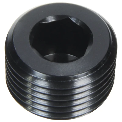 Fitting, Plug, 1/2 in NPT, Allen Head, Aluminum, Black Anodized - PPM941-03543043