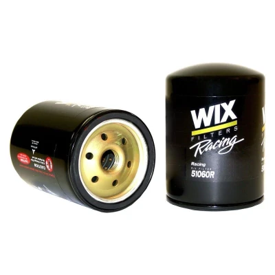 Oil Filter, Canister, Screw-On, 5.17 in Tall, 13/16-16 in Thread, Steel, Black Paint, Anti Drain Valve, 61 Micron, Each - WIX51060R