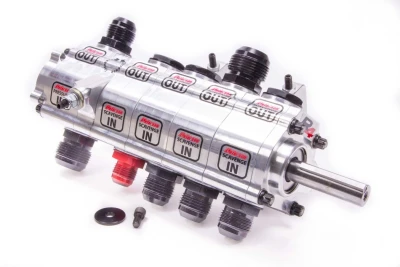 Oil Pump, Dry Sump, R4, 5 Stage, 1.400 in Pressure / Scavenge Stages, Bellhousing Mount, Aluminum, Each. High Pressure. - PET04-5056