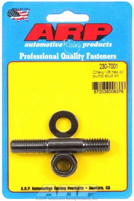 Oil Pump Stud, Hex Nuts, Chromoly, Black Oxide, Small Block Chevy, Each. - ARP230-7001