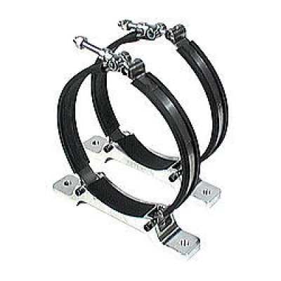 Oil Tank Bracket, Flat Mount, Aluminum / Stainless, Peterson 9 in OD Oil Tanks, Pair - PET08-0101