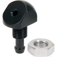 Overflow Nozzle, 1/4 barb, Alum, Black, Each