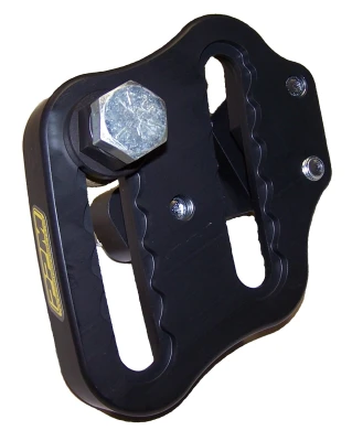 Panhard Mount, Climber, Double Radius, 2 in x 2 in, Center & Outside Mount, Aluminum, Black, Each - PPM0565-AR