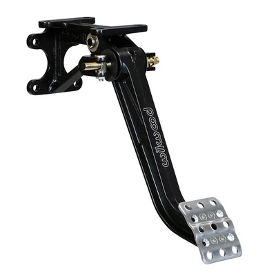 Brake Pedal Assembly, 7 to 1 Ratio, 12.11 in Long, Dual Master Cylinder, Forward Swing Mount, Aluminum, Black Paint, Each. - WIL340-13832
