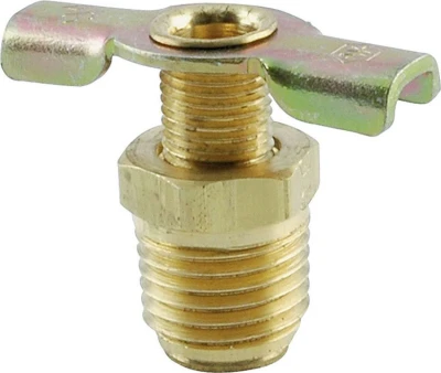 Petcock, 1/4 in NPT Thread, Brass, Each - PPM99030