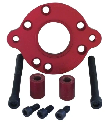 Power Steering Pump Adapter, Oil Pump to Sweet Aluminum Hex Drive, Red Anodized, Sweet PTO Pump, Kit,  (SCR, Barnes, old Peterson) - SWE325-30040