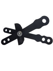 Shifter, Transmission, 2 Lever, Black, Aluminum, Shifter Only.