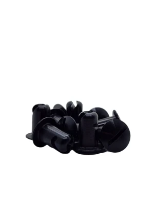 Quick Turn Fastener, Oval Head, Slotted, 7/16 x 0.500 in Body, Aluminum, Black Anodized, Set of 10 - PPMZ-210S