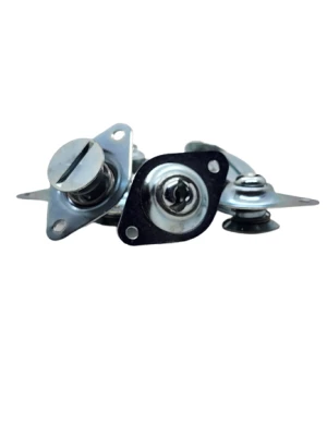 Quick Turn Fastener, Self Ejecting, Flush Head, Slotted, 7/16 x 0.500 in Body, Steel, Zinc Oxide, Set of 10 - PPMZ-206S