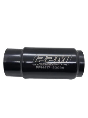 Muffler, 3 in Center Inlet, 3 in Center Outlet, 3.5 in Diameter Body, 8 in Long, Steel, Black Paint, Each - PPM617-83030