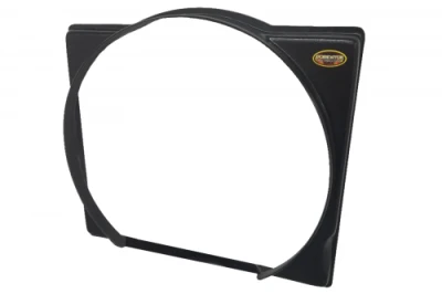 Radiator shroud, fits 20" fan, 22"W x 19"H, Black - DOM-545-BK