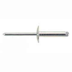 Rivets, 3/16 in, 1/2 in  OD Head, 5/8 in - 3/4 in Extra Long Grip, Mill Finish, 250/box
