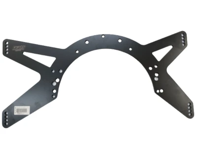 Rocket (2012 & Older) Mid Plate, Chevy and Ford Bolt Pattern, 1/2in. Adjustments, Black, 1/4in. Aluminum, Each. - PPM1318
