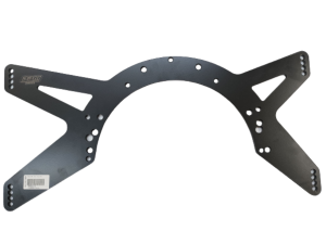 Rocket (2012 & Older) Mid Plate, Chevy and Ford Bolt Pattern, 1/2in. Adjustments, Black, 1/4in. Aluminum, Each.