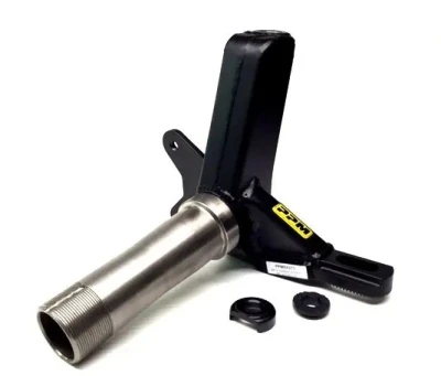 Spindle, Late Model, Rocket XR1, 3.5/.810, Passenger Side, Ackerman Steering Steel, Black Powder Coated, Chrysler K727, Each - PPMRX273