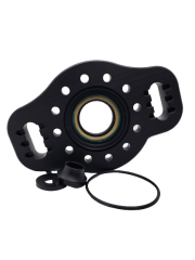 Pinion Mount, Double Sided, Slotted Bung, Seal, Oring, Rocket Style, Aluminum, Black, Kit