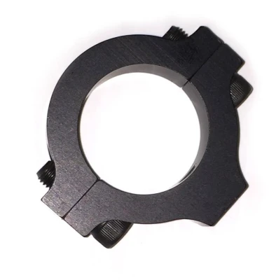 Roll Bar Accessory Clamp, Clamp-On, Single 1/4-20 in Hole, Aluminum, Black Anodized, 1-1/4 in OD Tube, Each - PPM1101-R
