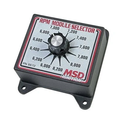 RPM Module Selector, 6000-8200 RPM, Dial Selector, 200 RPM Increments, MSD Ignition Boxes, Each - MSD8672