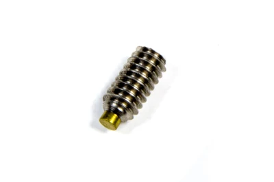 Set Screw, 1/4-20 in Thread, 0.563 in Long, Brass Tip, Steel, Natural, All Brinn Transmissions, Each. - BRI71064