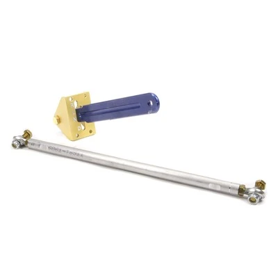 Shifter Assembly, Late Model, 1 Lever, Floor Mount, Aluminum, Blue / Gold Anodized, Bert Second Generation Transmissions, Each. - BERSG-1310