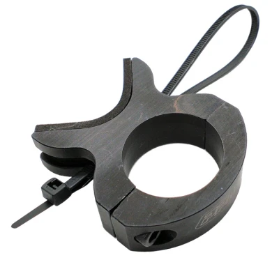 Shock Reservoir Bracket, Clamp-On, Cable Tie, Aluminum, Black Anodized, 1-1/2 to 3 in Reservoirs, 1-1/2 in OD Tube, Each. - PPM1190